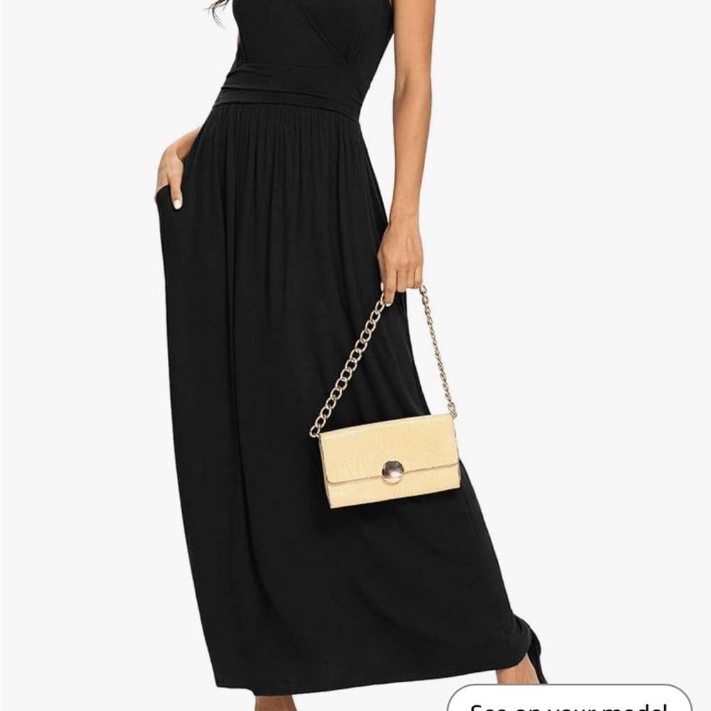 Black Sleeveless Maxi Dress